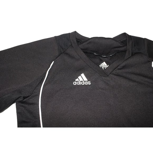 Adidas Team Performance Clima Cool Black White Lines Long Sleeve Size Youth XS - Picture 2 of 4